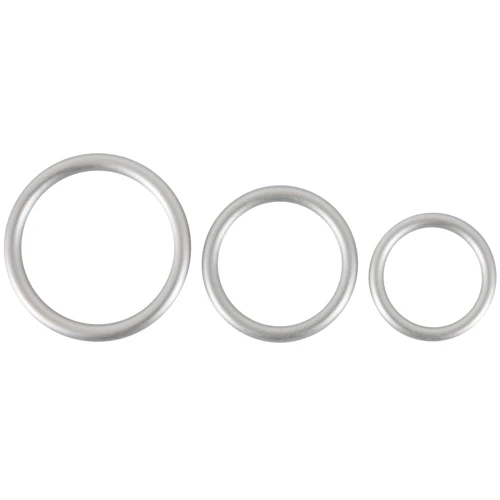 Набір ерекційних кілець Metallic Silicone Cock Ring Set