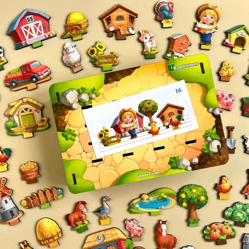 Игра с карточками Ubee "Панорама: ферма" (ПСФ130)