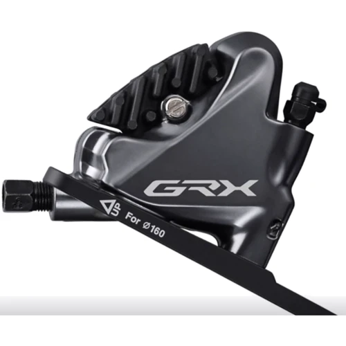 Гальмо гідравл диск Shimano RX810 GRX, переднє (ліва гальмо. Ручка/шифтер ST-RX810 2-швидкісний, BR-RX810, гідролінія 1000мм) (IRX8102DLF6SC100A): Тип ручок перемикання Моноблок