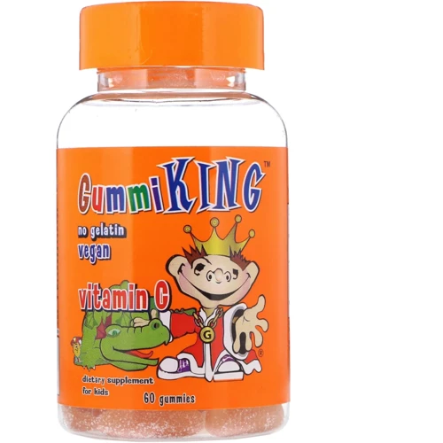 Gummi King Vitamin C for Kids Natural Orange Flavor 60 Gummies Вітамін С для дітей, з апельсиновим смаком
