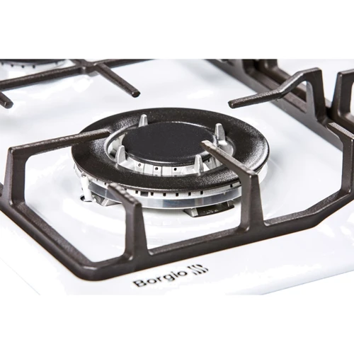 Варильна поверхня газова Borgio 6742-17 (White Enamelled): Кількість конфорок 4