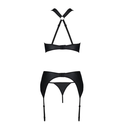 Сетчатый набор с узором Hima Set black XXL/XXXL - Passion