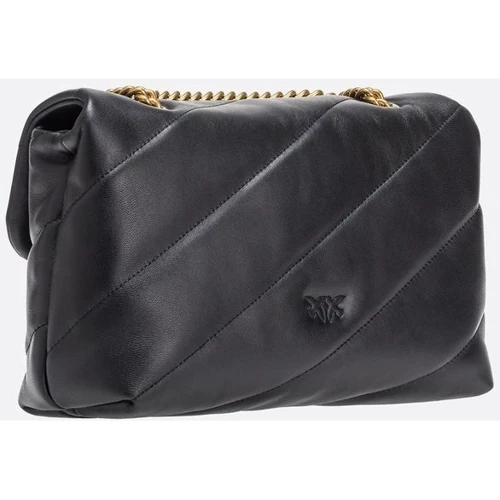 Женская сумка через плечо PINKO LOVE CLASSIC PUFF CL SHEEP NAP черная (100038A0F2Z99Q): Тип ручки Без ручки, Плечевой ремень, На цепочке