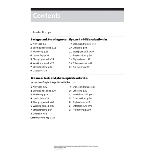 Oxford English for Careers: Commerce 2: Teacher's Resource Book: Виробник Oxford University Press