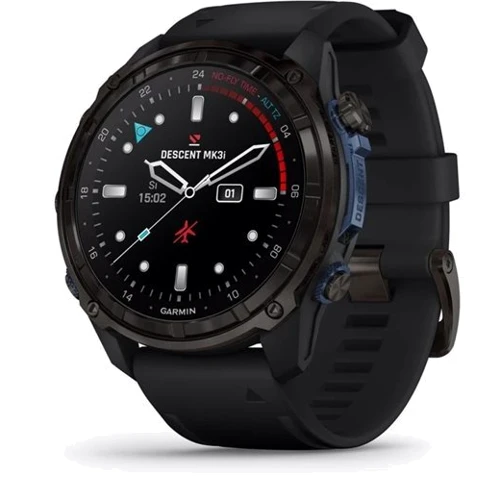 Смарт-часы Garmin Descent Mk3i 51mm Carbon Grey DLC Titanium with Black Silicone Band (010-02752-11)