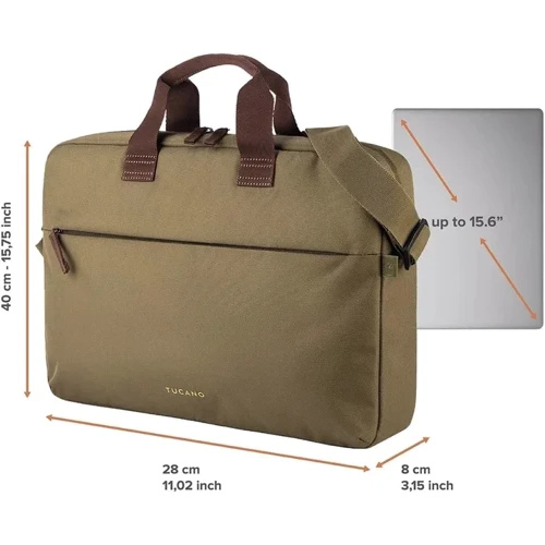 Сумка для ноутбуков Tucano 15" Smart Bag Green (BSMART15-VM) фото 7
