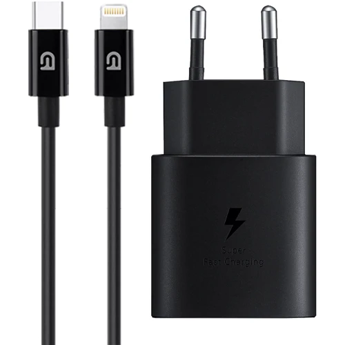 Зарядное устройство ArmorStandart Wall Charger USB-C 25W Black with USB-C to Lightning Cable (ARM77721)