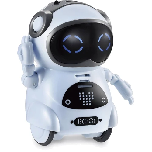 Робот Jiabaile интерактивная игрушка Pocket Robot, english, голубой: Рекомендуемый возраст от 3 лет