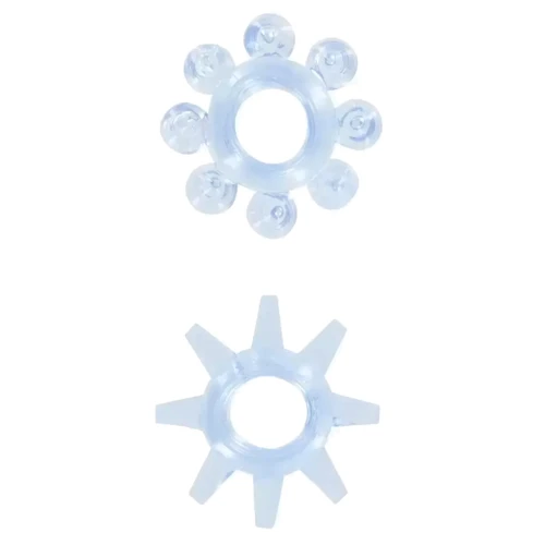 Набір із 2 шт кілець на пеніс Power stretchy Rings Blue, 3006009938
