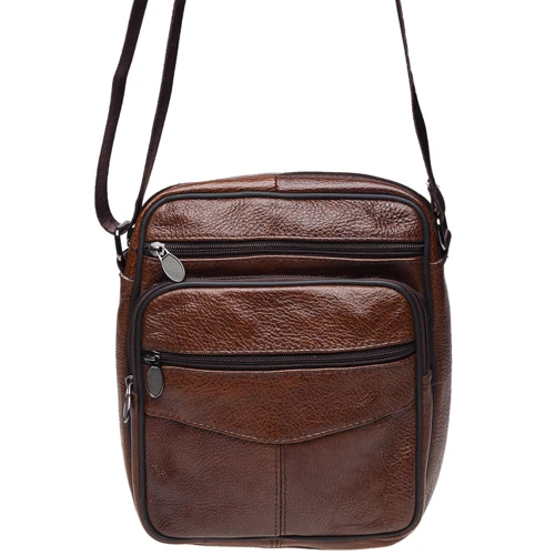 Мужская сумка планшет Borsa Leather коричневая (K18490-brown): Пол Мужской
