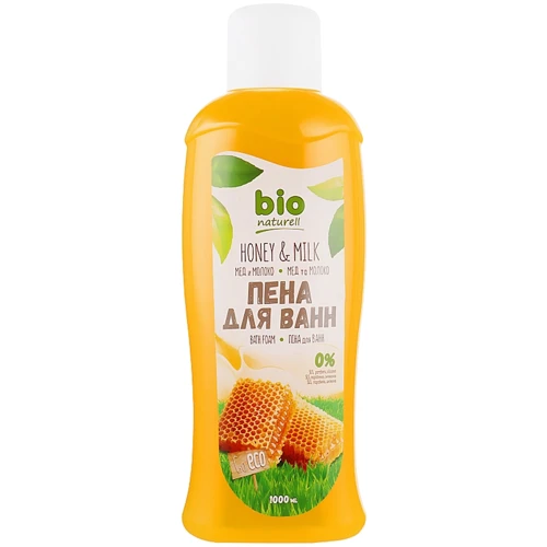 BIO Naturell Молоко піна для ванн Мед 1000 ml