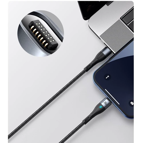 Кабель Baseus Cable USB-C to Lightning Zinc Magnetic Safe Fast Charging PD 20W 2m Black (CATLXC-A01) фото 7