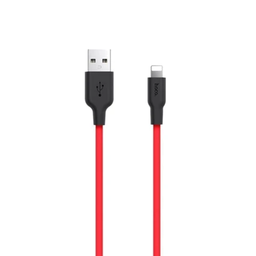 Кабель Hoco USB Cable to Lightning X21 Plus 2.4A 3m Black/Red