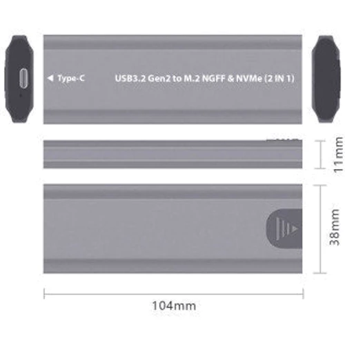 Аксесуар для накопичувача Dynamode M.2 SSD NVMe/SATA (DM-CAD-SSD05) фото 4