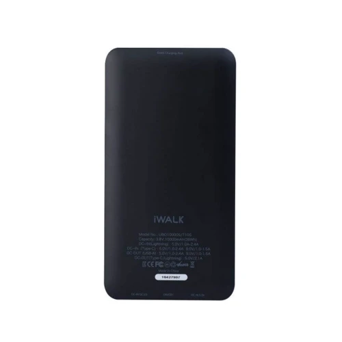 Внешний аккумулятор iWALK Power Bank Extreme Trio V2 10000mAh Lightning/USB-C Black (UBO10000S): Кабели/переходники для смартфонов в комплекте USB Type-C