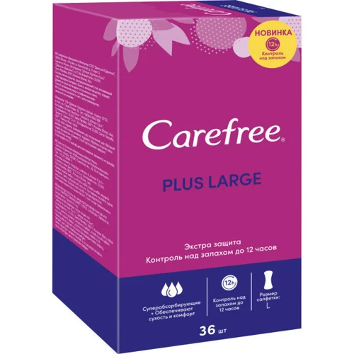 Carefree Plus Large Щоденні прокладки 36 шт.