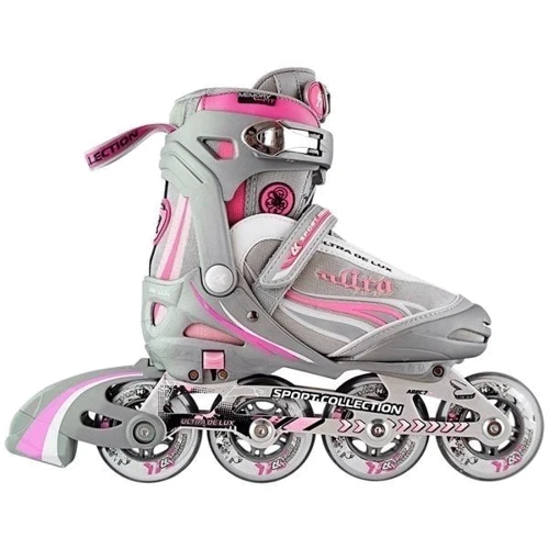 Роликовые коньки СК ULTRA DELUXE PINK р.29-32: Расположение колес in-line