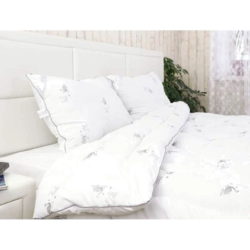 Одеяло Руно Silver Swan 140х205 см + подушка 50х70 см из искусственного лебединого пуха (924.52_Silver Swan): Размер, см 205x140