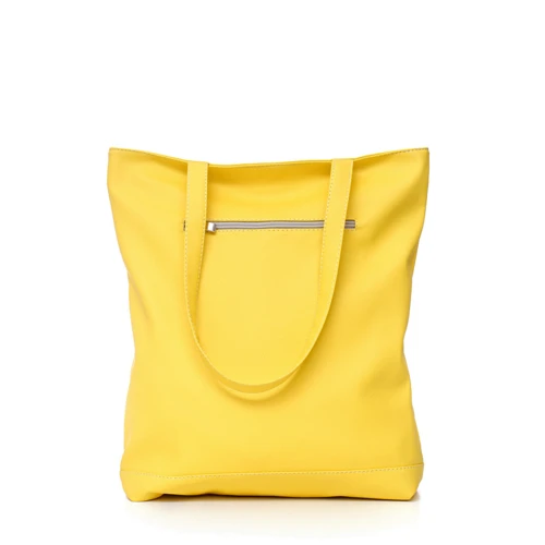 Жіноча сумка шоппер Sambag Shopper жовта (93251028): Фактура Матовая, Гладкая