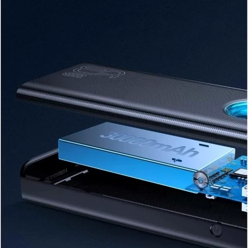 Зовнішній акумулятор Baseus Power Bank 30000mAh Amblight Digital Display Quick Charge 65W Black (PPLG-A01/PPLG000101): Ємність батареї, мАг 30000