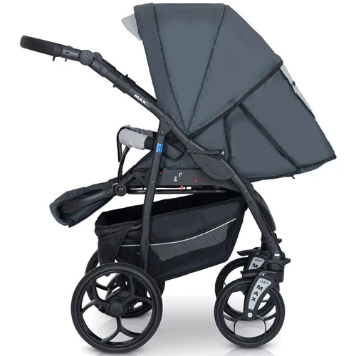 Универсальная коляска 3 в 1 Verdi Max Plus 9023-VMP-04 серый/белый: Ширина шасси 59 см