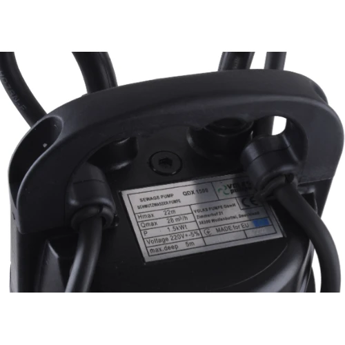 Насос дренажний Volks pumpe QDX1500: Продуктивність, л/год 2800