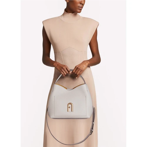 Жіноча сумка хобо Furla Primula S Hobo молочна (WB00507BX0041GDJ00): Тип ручки Со съемным ремнем, С двумя ручками, Плечевой ремень, Короткая ручка