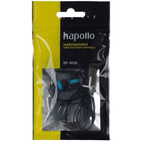 Наушники Hapollo EP-3030 Blue: Тип крепления без креплений