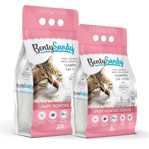 Наповнювач для туалету котячого Benty Sandy Baby Powder Scented Кольорові гранули 5 л/4.35 кг (BS-5004)