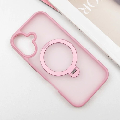 Чохол для iPhone Mobile Case Metal Buttons with MagSafe HQ Ring Pink для iPhone 16: Колір розовый