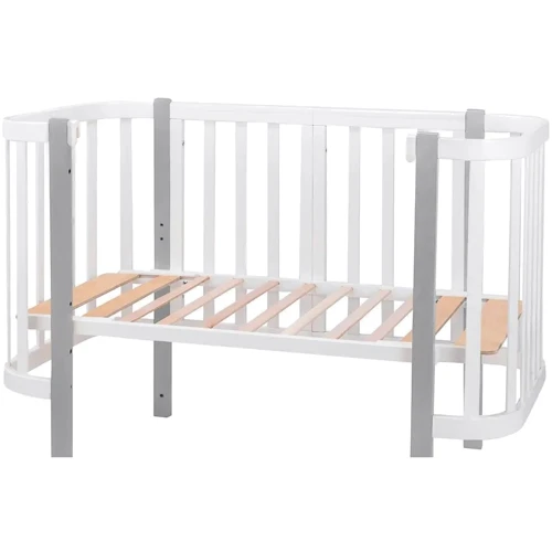 Дитяче ліжечко Babyroom Місяць 120x60 см білий - сірий (625552)