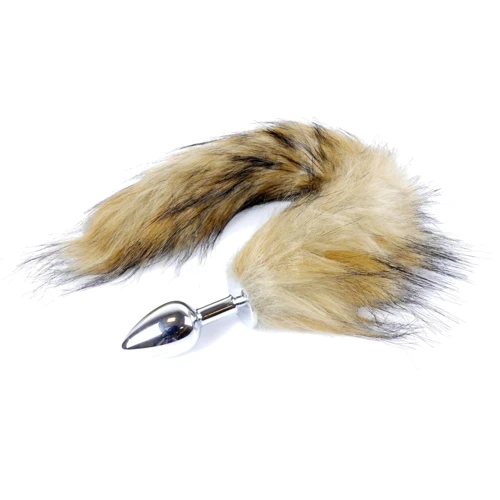 Анальная пробка с коричневым хвостиком Boss Series Fox Tail XL