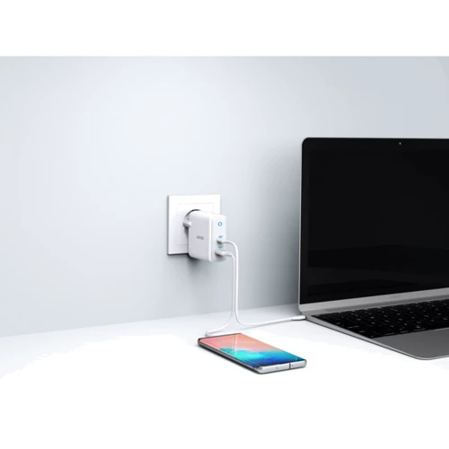 Зарядное устройство ANKER Wall Charger PowerPort USB 45W+USB-C 15W White : Тип сетевое