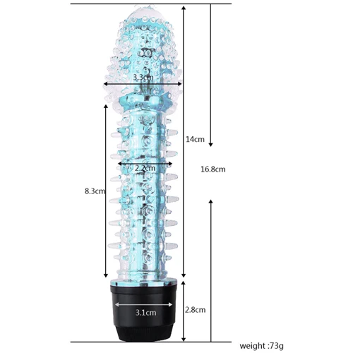 Гелевый вибратор NDS 0269-4 ААА-2 Light Тurquoise (23247)