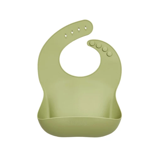 Нагрудник силиконовый Twins Bib TB-03-06, olive, оливковый