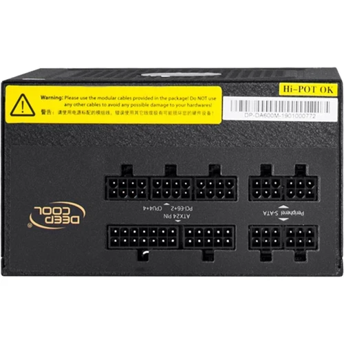 Блок питания Deepcool DA600-M: Модульные (съемные) кабеля Есть