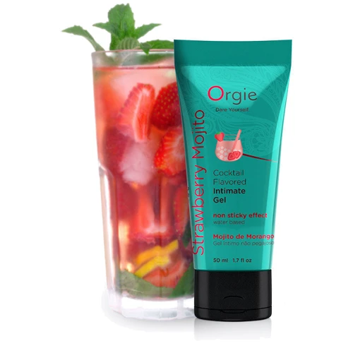 Лубрикант на водной основе Orgie Lube Tube Strawberry Mojito, 50 мл, вкус и аромат клубничного махито