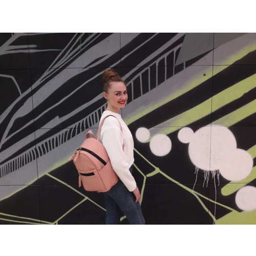 Женский рюкзак Sambag Dali LPTe розовый (15378006e): Фактура Матовая, Гладкая