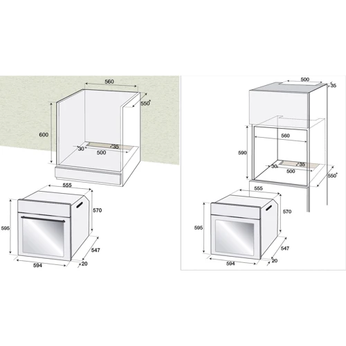Духова шафа електрична Beko BIM22303M: Об'єм, л 71