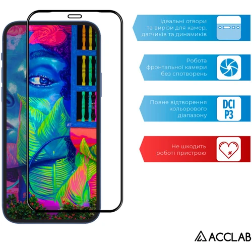 Аксессуар для смартфона ACCLAB Tempered Glass Full Glue Black for Samsung A225 Galaxy A22: Тип защитное стекло
