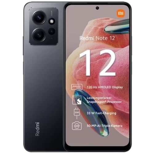 Смартфон Xiaomi Redmi Note 12 8/256 GB Matte Black Approved Витринный образец