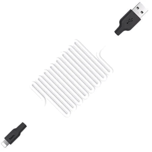 Кабель Hoco USB Cable to Micro USB X21 Plus Silicone 2m Black/White: Тип USB Cable - microUSB