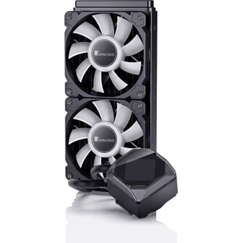 Кулер Jonsbo TW6-240 ARGB Black: Кількість вентиляторів, шт 2
