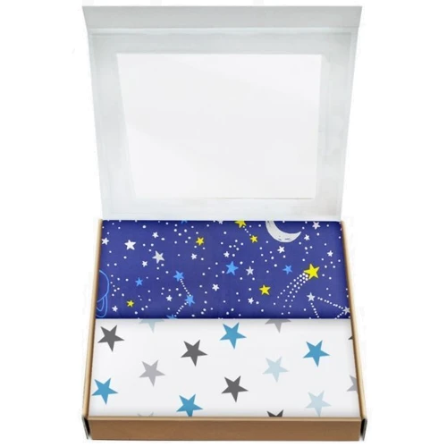 Набор пеленок Cosas Galaxy Stars Grey Blue бязь (4822052061343)