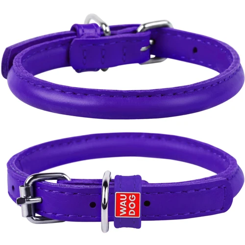Ошейник круглый WAUDOG Glamour 8 мм 20-25 см фиолетовый (22409)