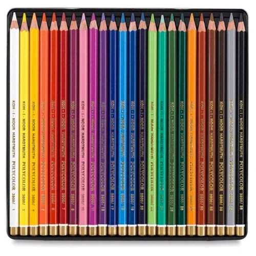 Карандаши цветные художественные KOH-I-NOOR Polycolor 24 шт в металлическом боксе