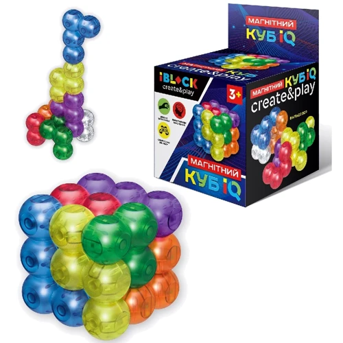 Магнитный конструктор IBLOCK Magnetic Cube PL-920-55 (84шт|2) в кор. 6x6x9см