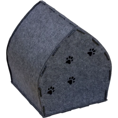 Домик-лежак для кота или собаки Red Point "Pet House" войлок серый 470х430х430мм (АХ.01.В.11.00.216) фото 3