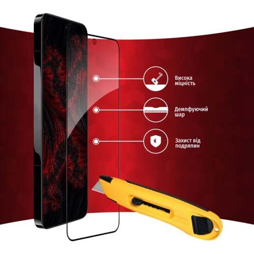 Аксессуар для смартфона Intaleo Tempered Glass Full Glue Black for Xiaomi 13: Материал стекло