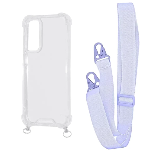 Чохол для телефона WAVE Clear Case with Strap Light Purple для Samsung A256 Galaxy A25 5G